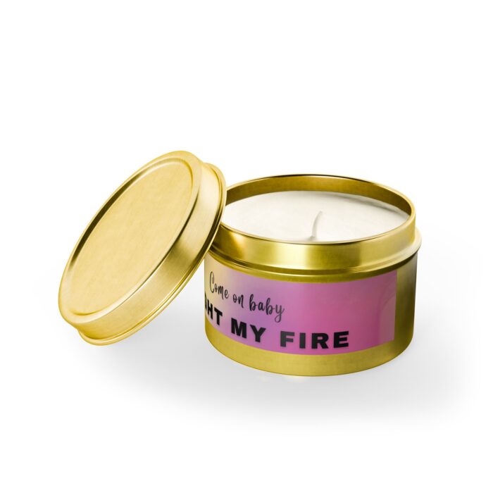 Gold Light My Fire Tin Candle - Image 14